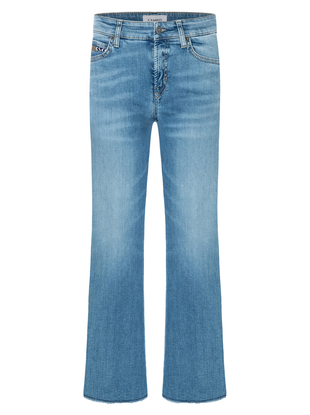 Cambio Francesca Flared Jeans-92% katoen, 6% elastomultiester, 2% elasthaan<br />-DAMES BROEKEN-Blauw