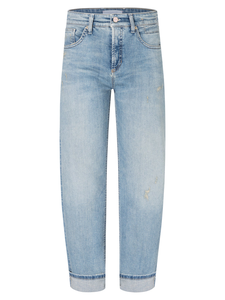 Cambio Gaia Relaxed Jeans – Blauw-97% katoen, 3% elastaan-DAMES BROEKEN-Blauw