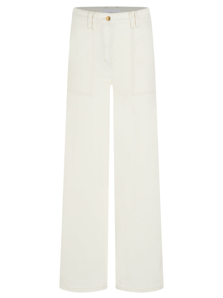 Cambio jeans eco light ecru Alek-92% Katoen<br />6% Elastomultiester<br />2% Elastaan-DAMES BROEKEN-Room