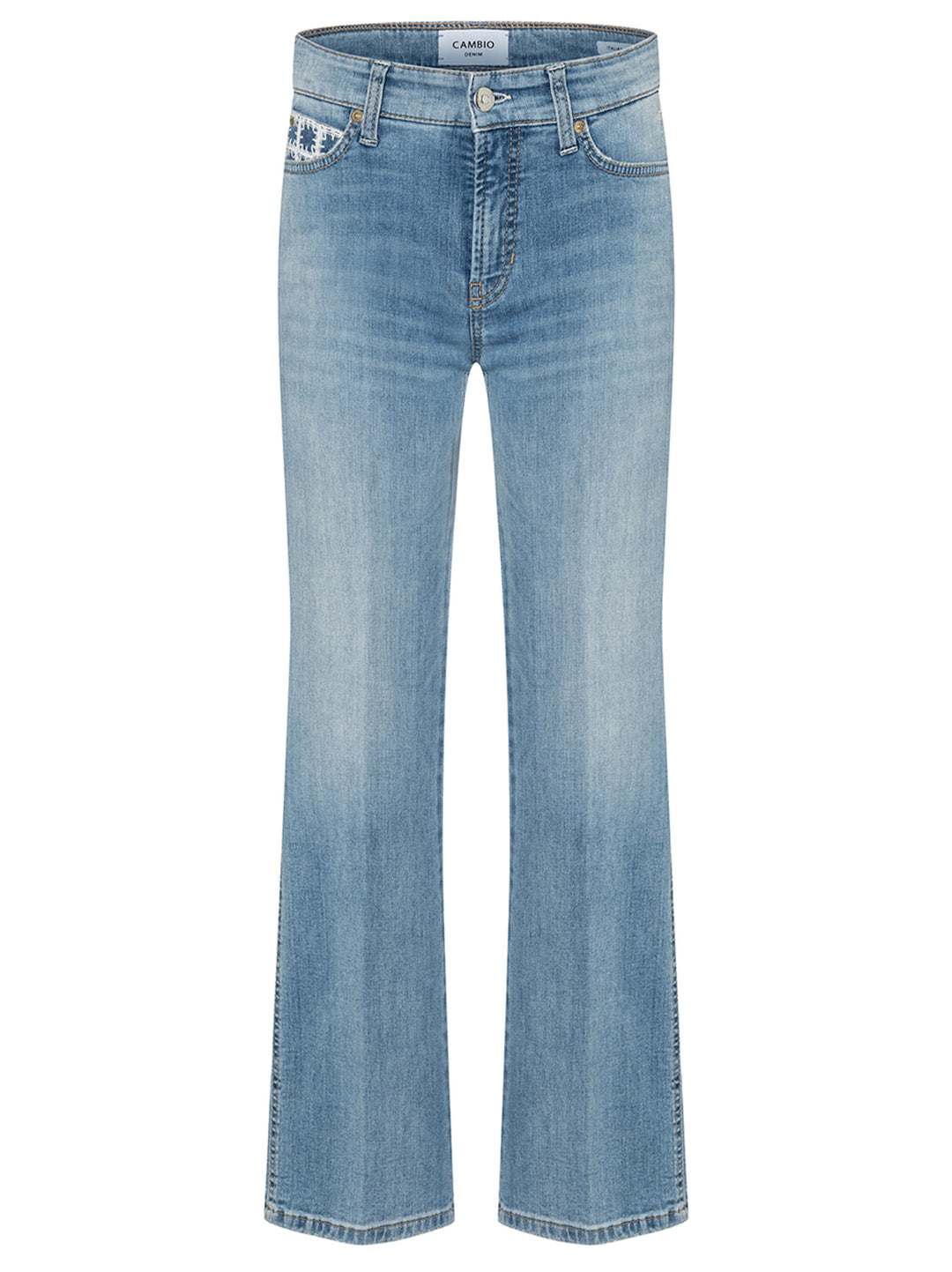 Cambio jeans Francesca-92% kaoten, 6% elastomultiester, 2% elasthaan-DAMES BROEKEN-Blauw