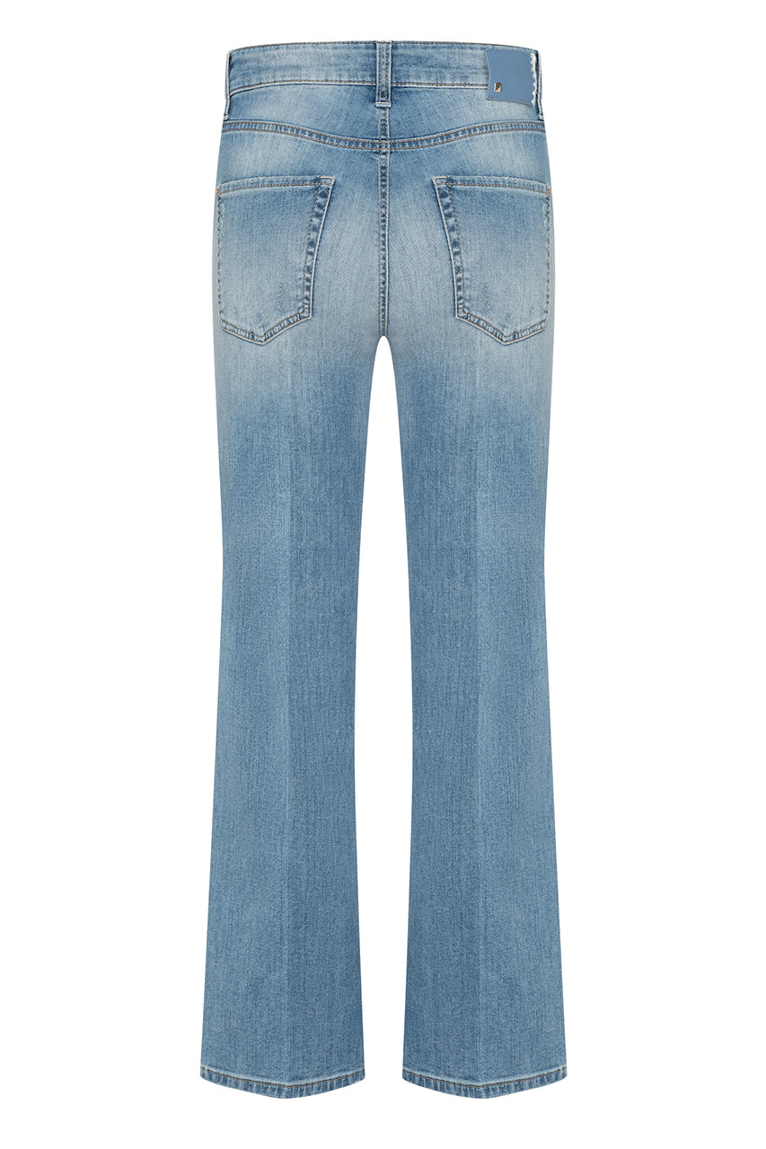 Cambio jeans Francesca-92% kaoten, 6% elastomultiester, 2% elasthaan-DAMES BROEKEN-Blauw