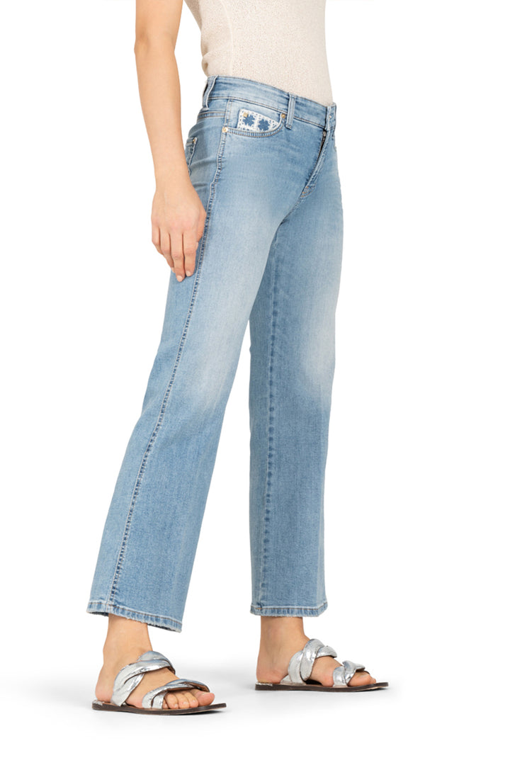 Cambio jeans Francesca-92% kaoten, 6% elastomultiester, 2% elasthaan-DAMES BROEKEN-Blauw