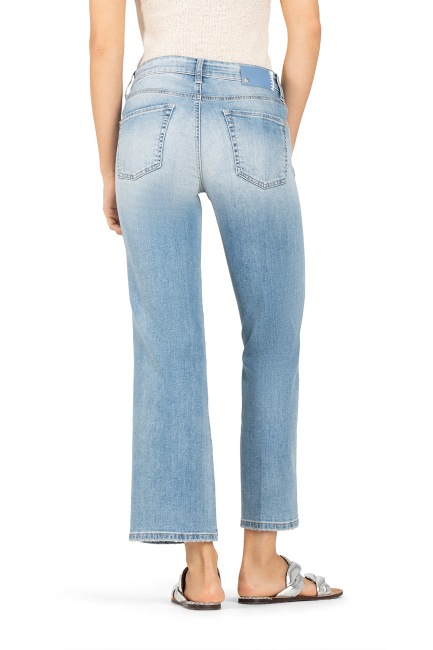 Cambio jeans Francesca-92% kaoten, 6% elastomultiester, 2% elasthaan-DAMES BROEKEN-Blauw