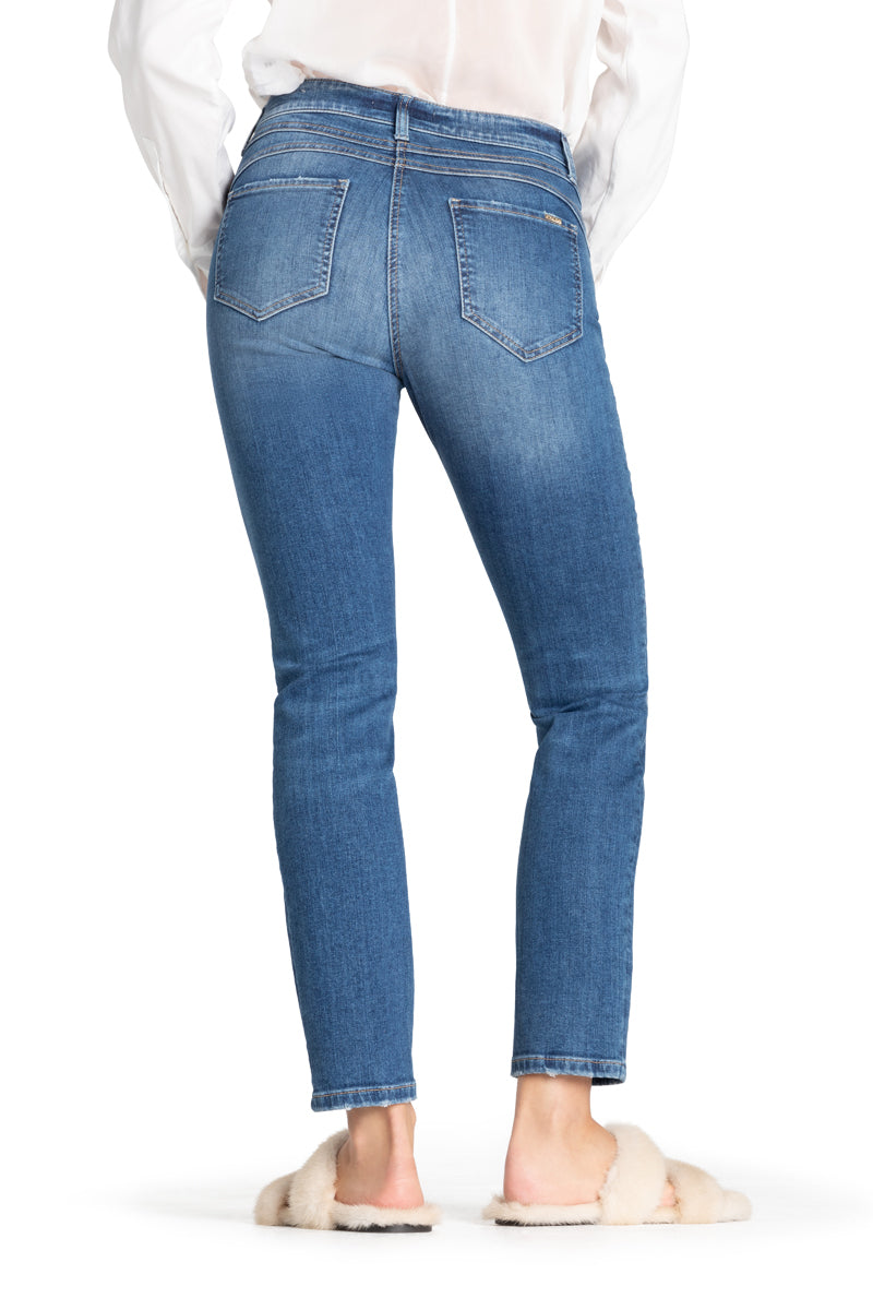 Cambio jeans Parla-49% katoen<br />27% polyester<br />20% modal<br />4% polyurethaan-DAMES BROEKEN-Blauw