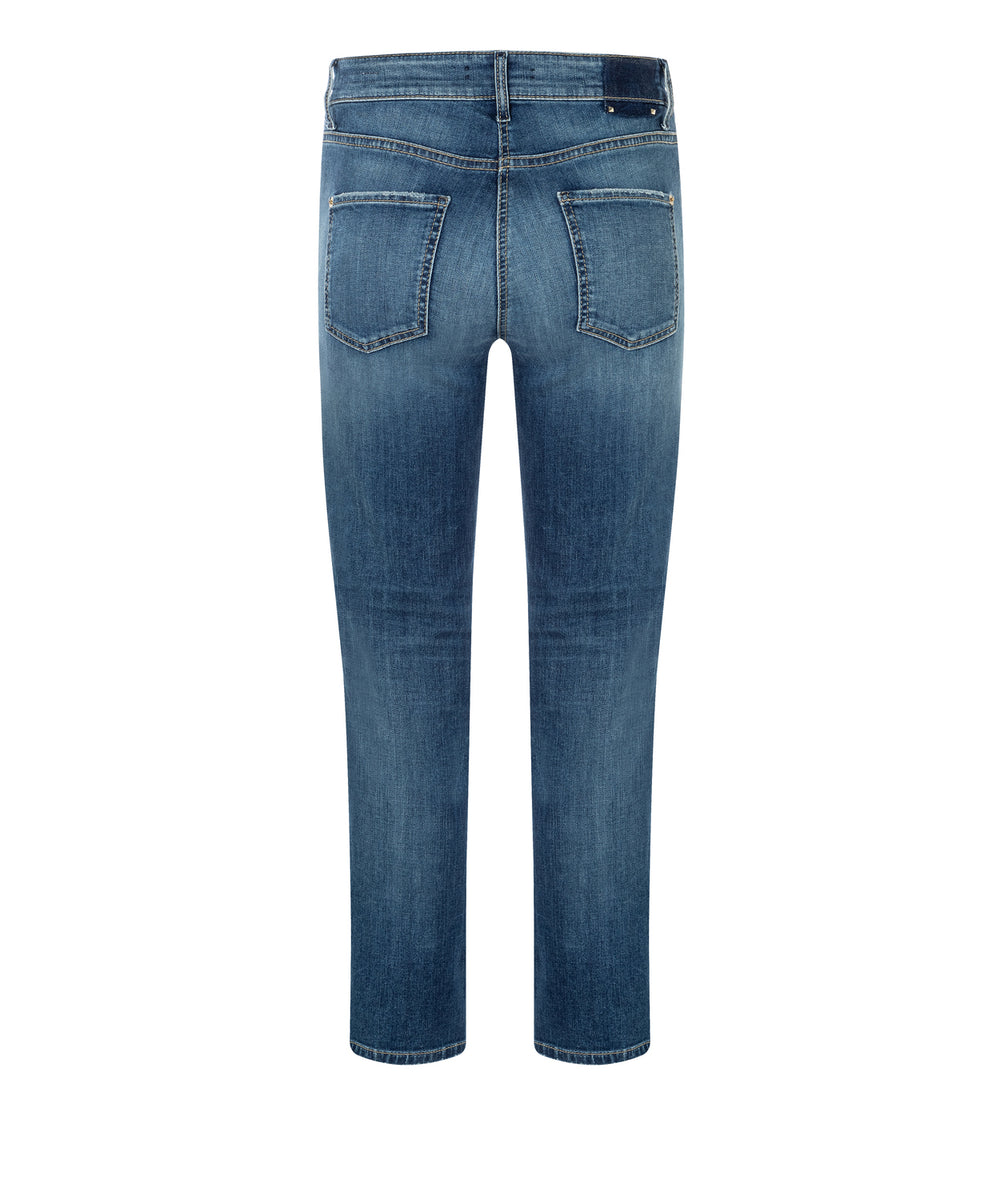 Cambio jeans Piper cropped -92% Katoen<br />6% Elastomultiester<br />2% Elastaan-DAMES BROEKEN-Blauw