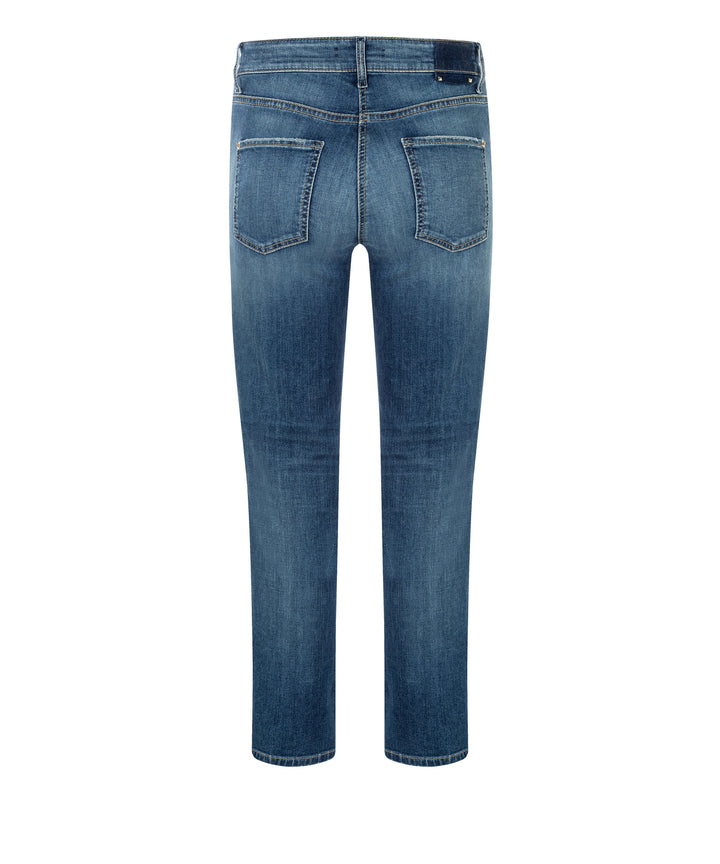 Cambio jeans Piper cropped -92% Katoen<br />6% Elastomultiester<br />2% Elastaan-DAMES BROEKEN-Blauw