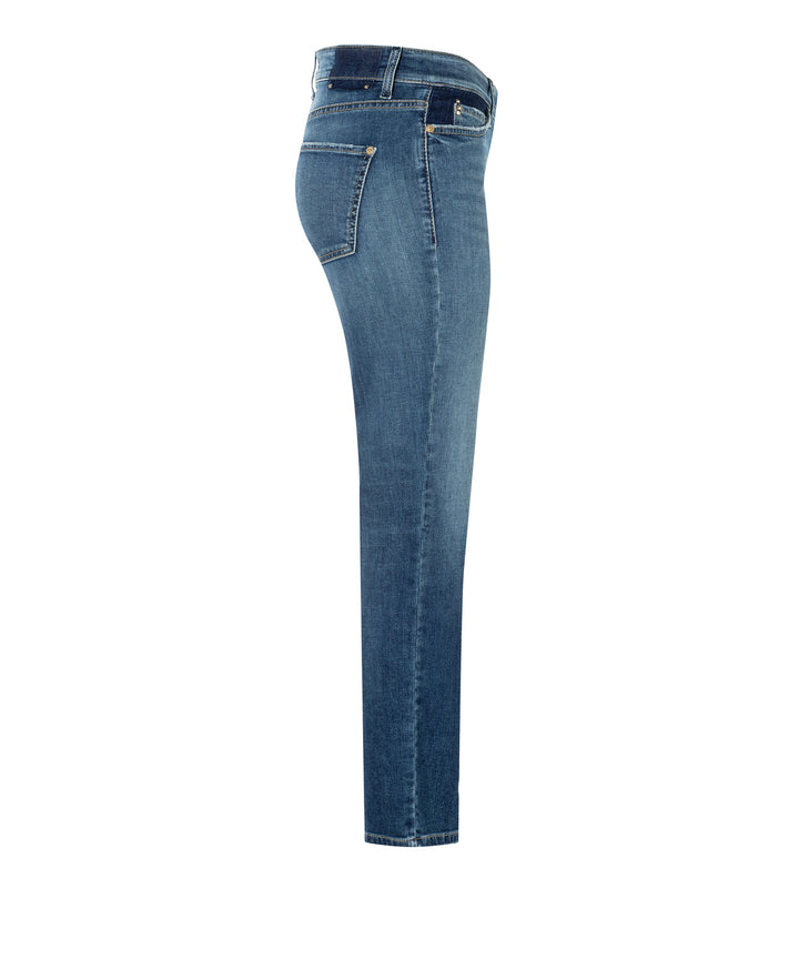 Cambio jeans Piper cropped -92% Katoen<br />6% Elastomultiester<br />2% Elastaan-DAMES BROEKEN-Blauw