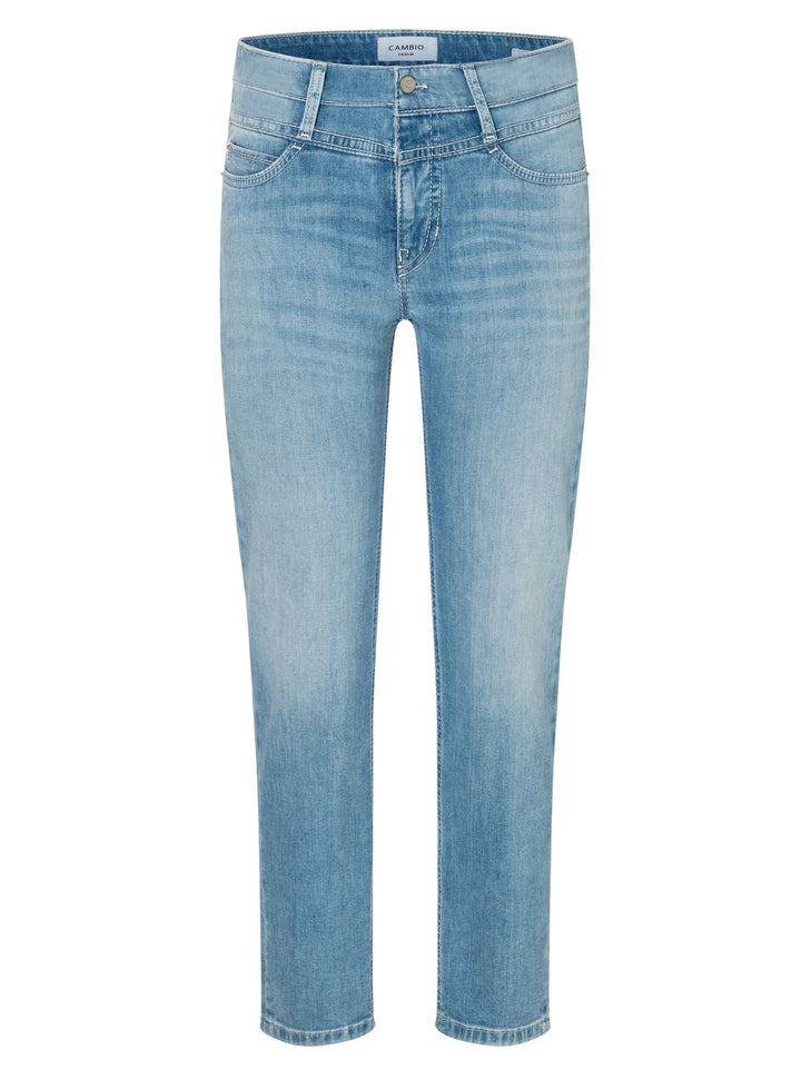 Cambio jeans Posh-92% katoen, 6% elastomultiester, 2% elasthaan-DAMES BROEKEN-Blauw