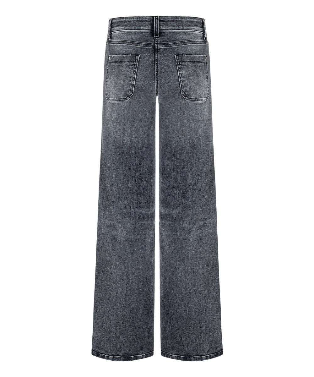 Cambio Jeans Tess – Grijs-91% katoen, 9% elastaan-DAMES BROEKEN-Grijs