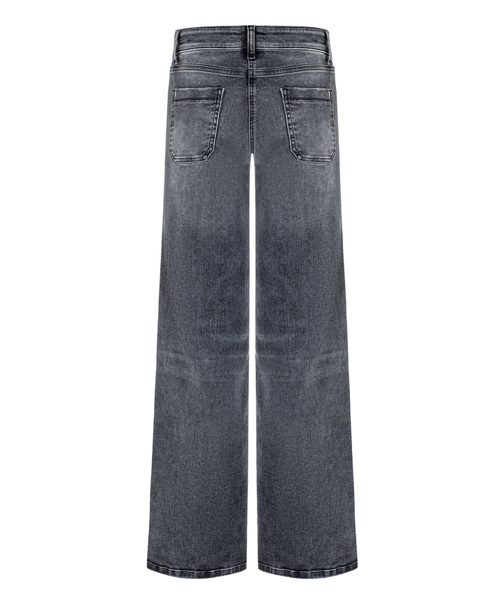Cambio Jeans Tess – Grijs-91% katoen, 9% elastaan-DAMES BROEKEN-Grijs