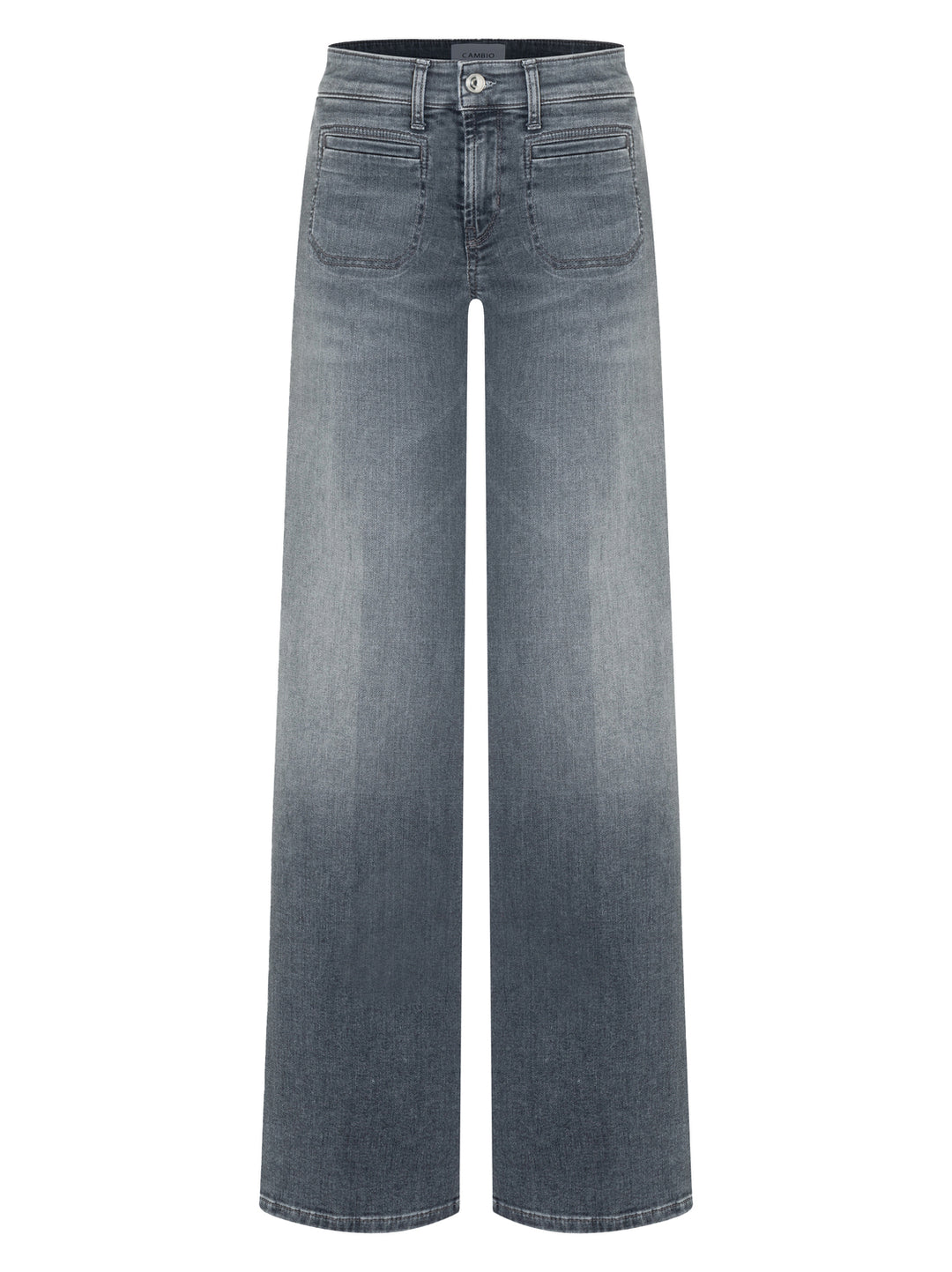 Cambio jeans Tess wide leg-92% katoen<br />5% polyester<br />1% elastaan-DAMES BROEKEN-Grijs