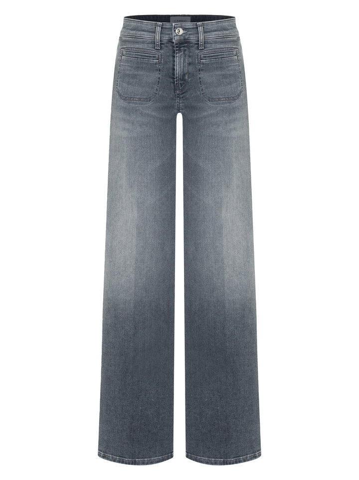 Cambio jeans Tess wide leg-92% katoen<br />5% polyester<br />1% elastaan-DAMES BROEKEN-Grijs
