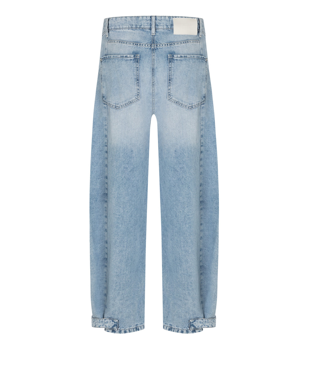 Cambio Oaklyn Jeans – Blauw-60% katoen, 40% linnen-DAMES BROEKEN-Blauw