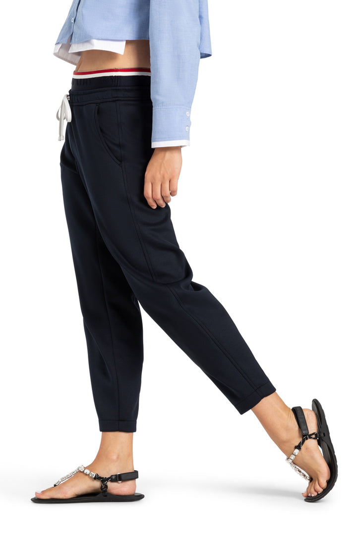 Cambio Odette midnight pantalon-94% Polyester<br />6% Elastan-DAMES BROEKEN-Blauw