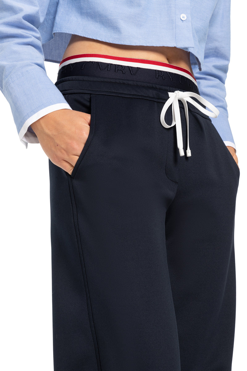 Cambio Odette midnight pantalon-94% Polyester<br />6% Elastan-DAMES BROEKEN-Blauw