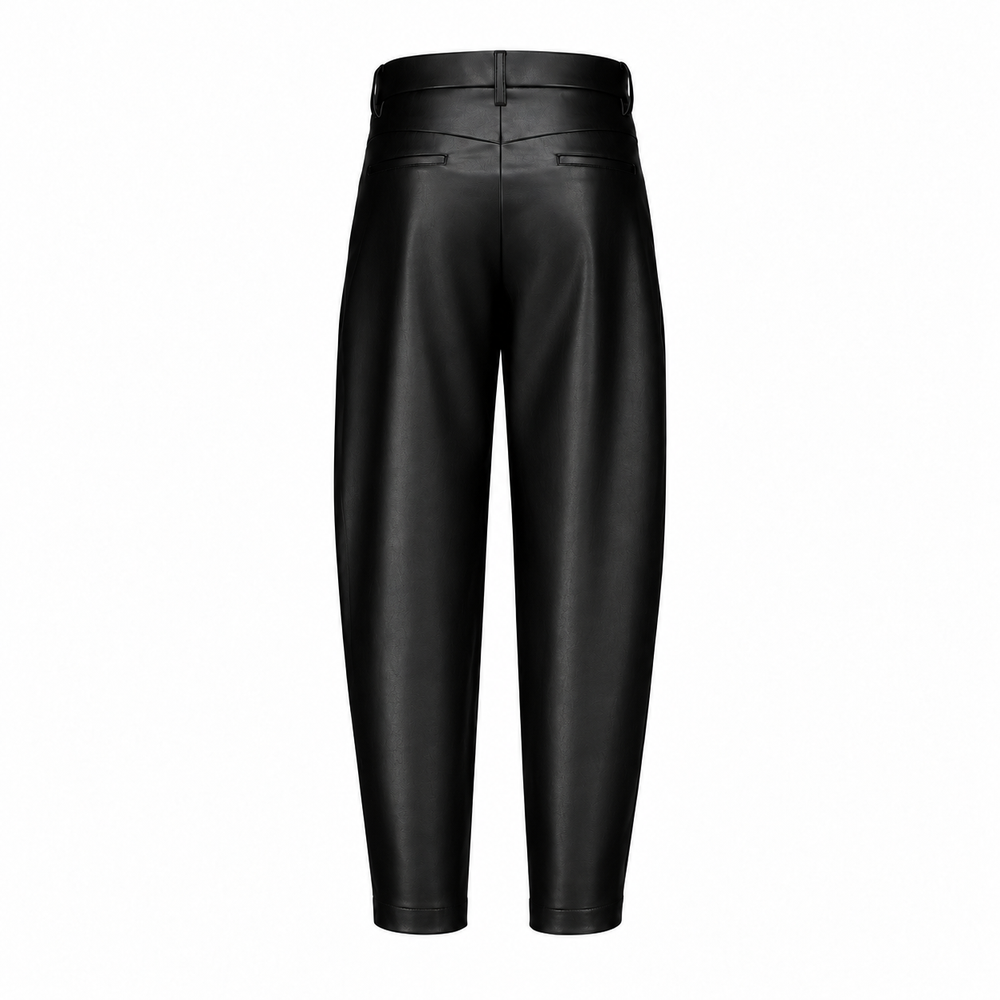 Cambio Orchid Broek in Lederlook – Zwart-50% polyamide, 50% polyurethaan-DAMES BROEKEN-Zwart