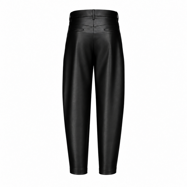 Cambio Orchid Broek in Lederlook – Zwart-50% polyamide, 50% polyurethaan-DAMES BROEKEN-Zwart