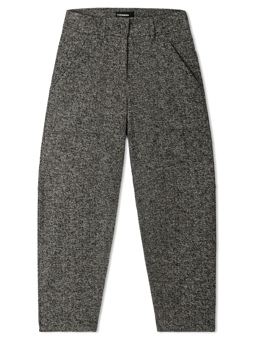 Cambio Orly Pantalon – Bruin-41% polyester, 39% viscose, 18% katoen, 2% elastaan-DAMES BROEKEN-Bruin