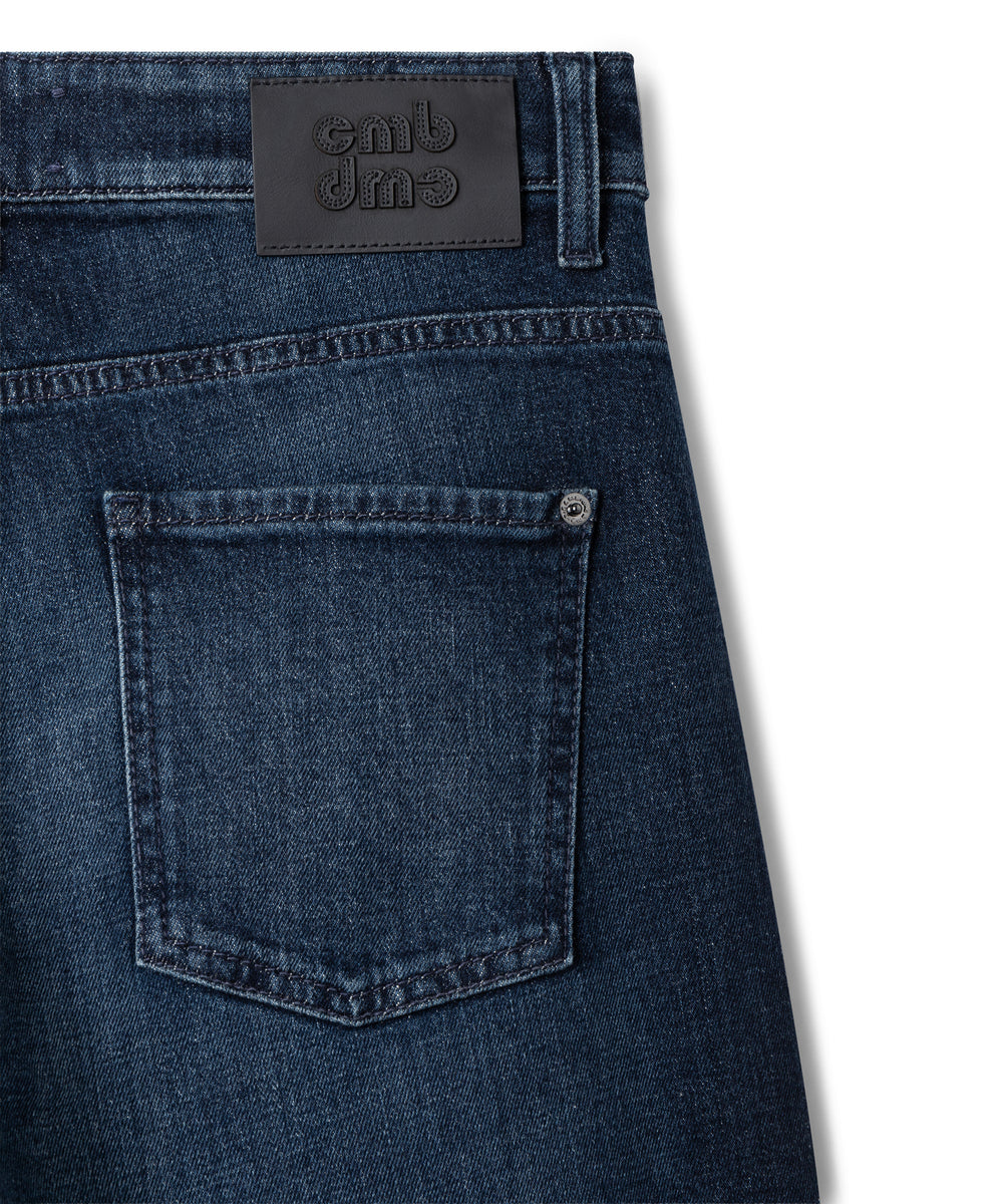 Cambio Ornella Barrel Jeans – Blauw-98% katoen, 2% elastaan-DAMES BROEKEN-Blauw