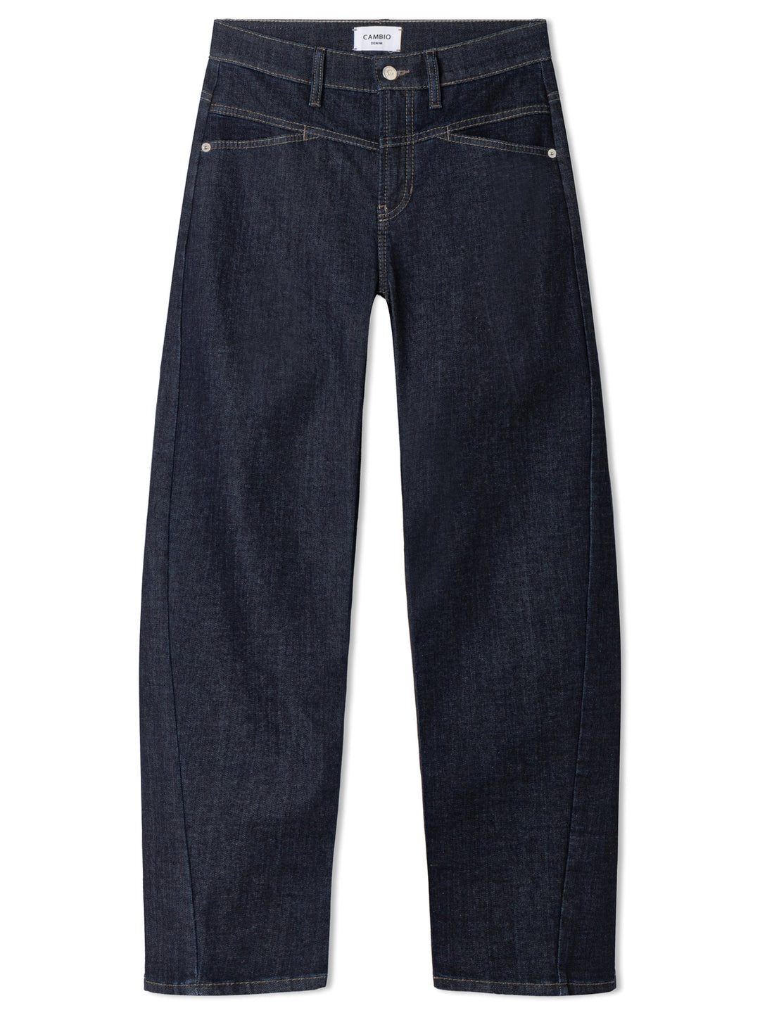 Cambio Ornella Jeans – Blauw-98% katoen, 2% polyurethaan-DAMES BROEKEN-Blauw
