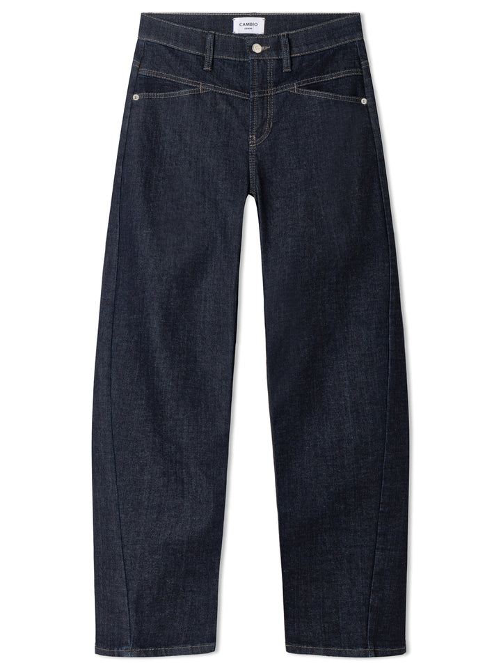 Cambio Ornella Jeans – Blauw-98% katoen, 2% polyurethaan-DAMES BROEKEN-Blauw