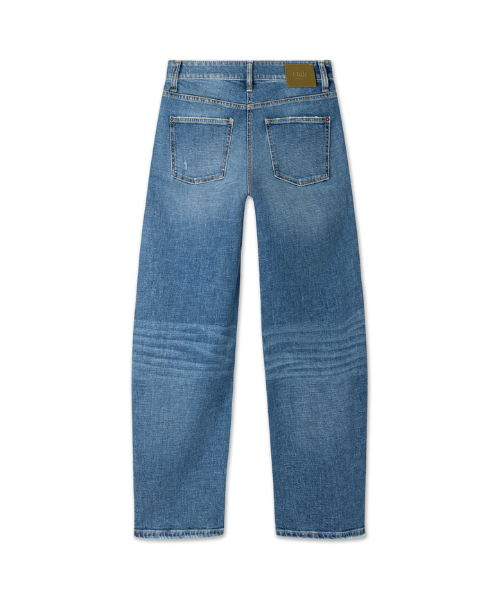 Cambio Ornella Twisted Jeans – Blauw-98% katoen, 2% elastaan-DAMES BROEKEN-Blauw
