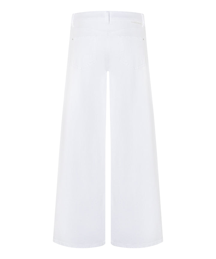 Cambio Palazzo Advance Jeans – Wit-63% katoen, 25% lyocell, 11% linnen, 1% elastaan-DAMES BROEKEN-Wit