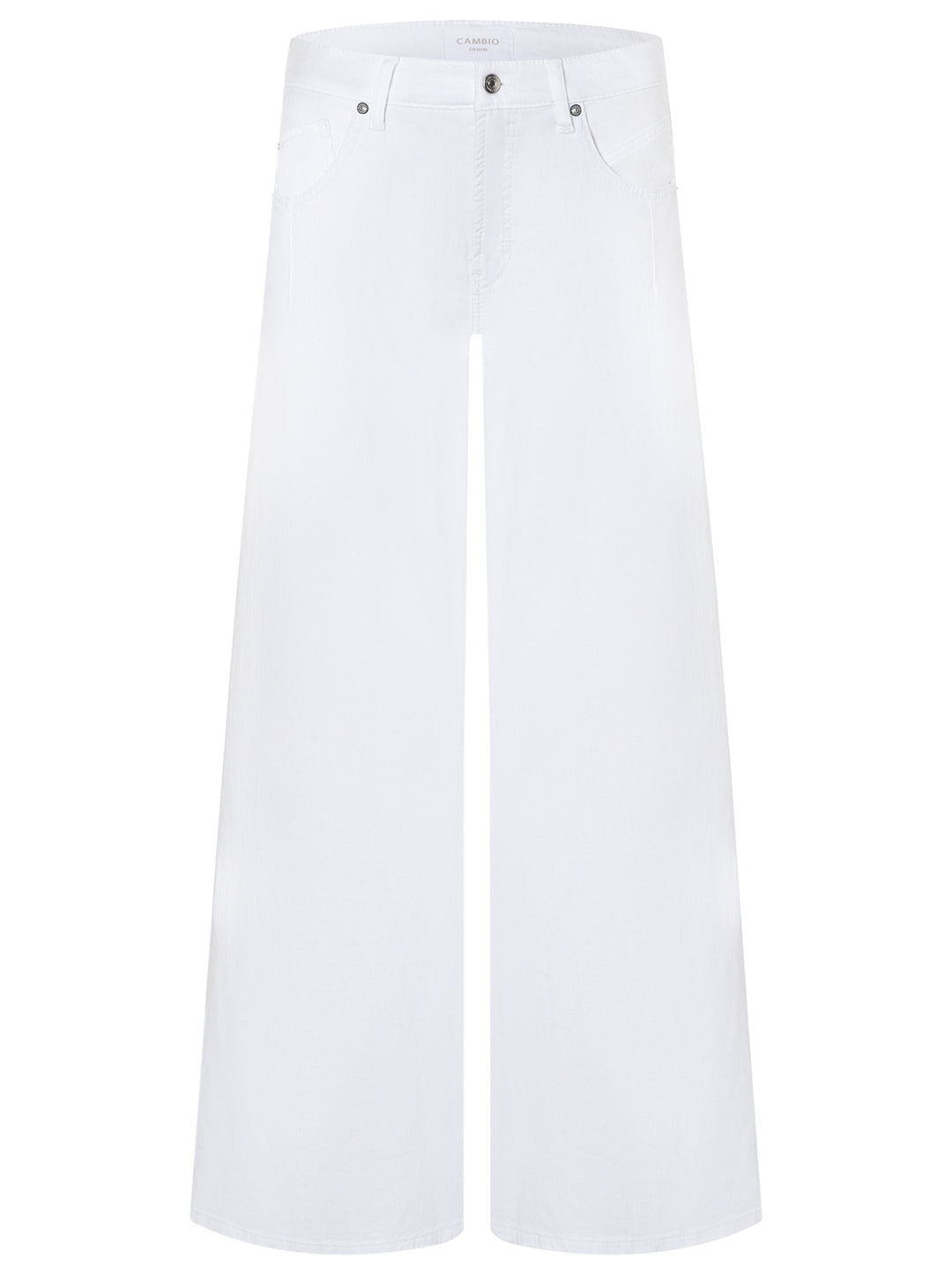 Cambio Palazzo Advance Jeans – Wit-63% katoen, 25% lyocell, 11% linnen, 1% elastaan-DAMES BROEKEN-Wit