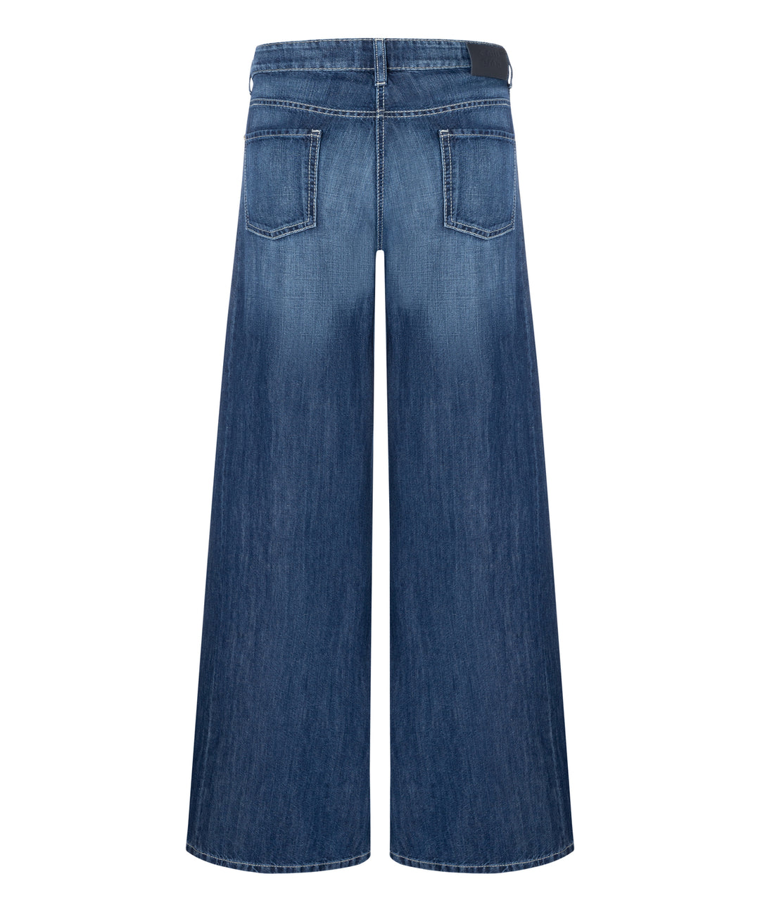 Cambio Palazzo Patch Jeans – Blauw-60% katoen, 40% linnen-DAMES BROEKEN-Blauw