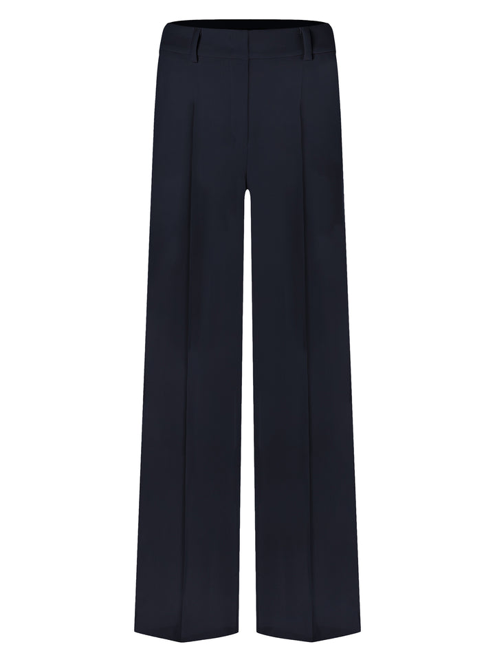 Cambio – Pantalon Amelie Blauw-90% polyester, 10% polyurethan-DAMES BROEKEN-Blauw