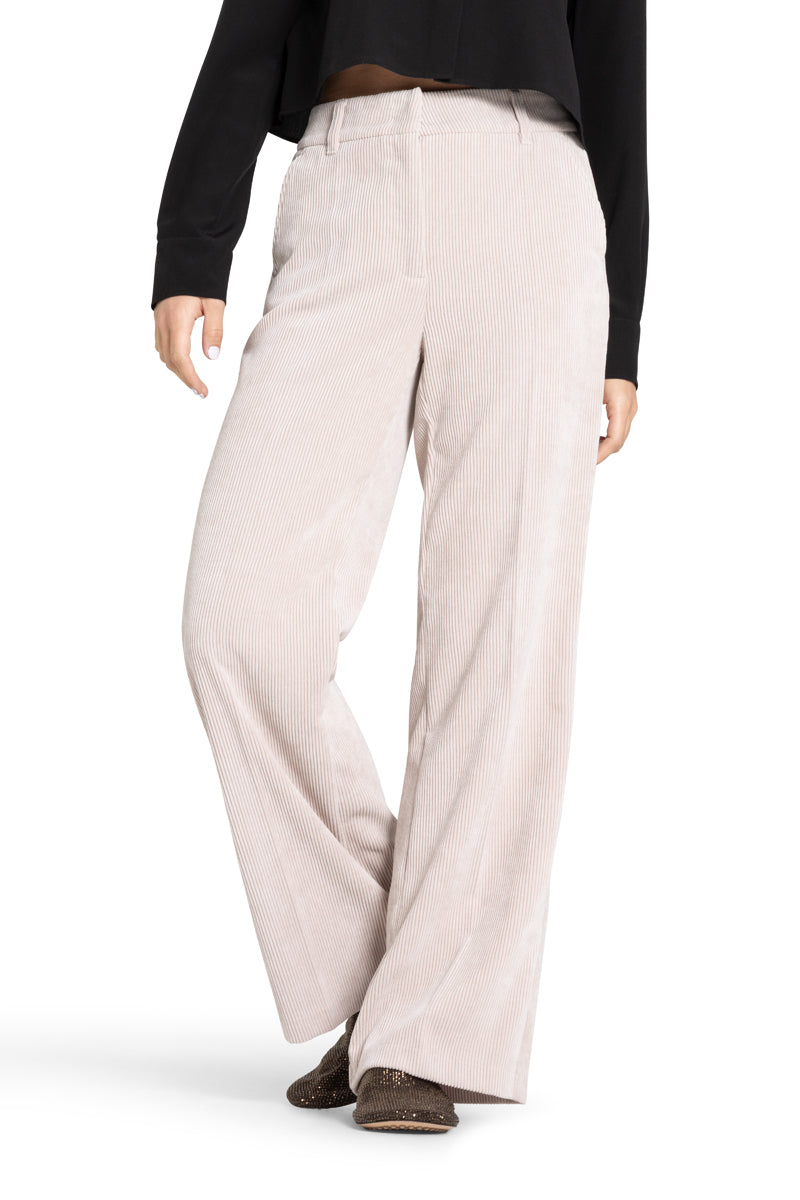 Cambio Pantalon Amelie Milky Moon-90% polyester, 8% polyamide, 2% elastaan-DAMES BROEKEN-Beige