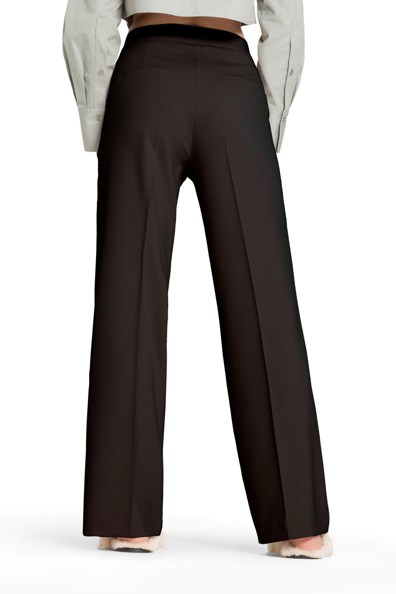 Cambio pantalon Ava - dark ebony-90% polyester, 10% polyurethan -DAMES BROEKEN-Bruin