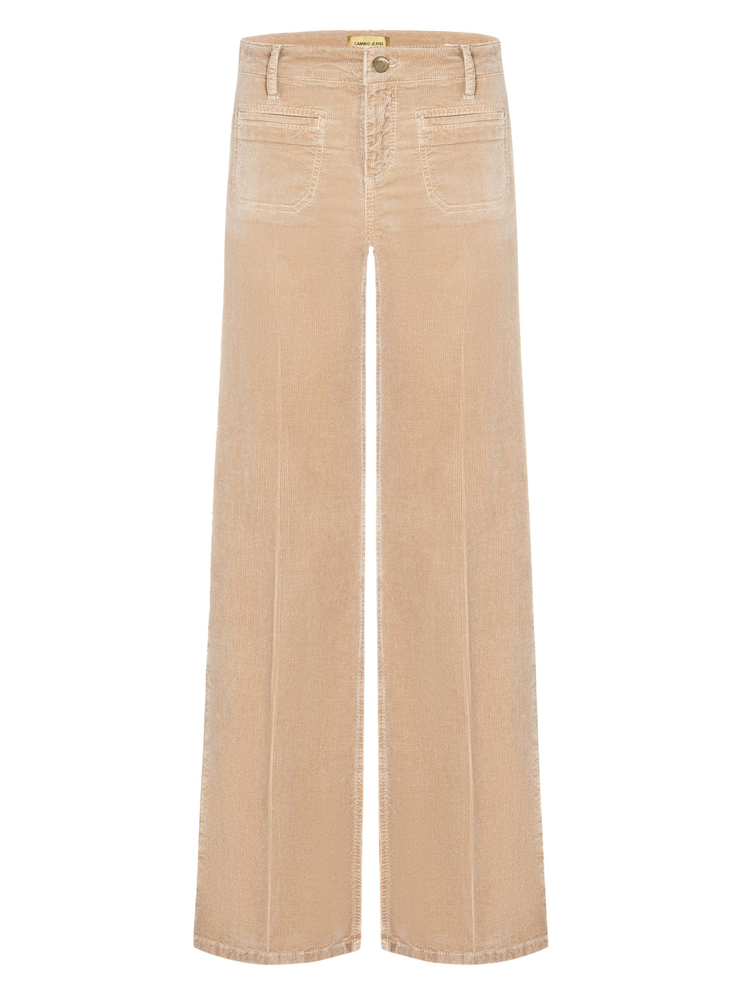 Cambio Pantalon Tess – Beige-75% katoen, 22% modal, 3% elastaan-DAMES BROEKEN-Beige