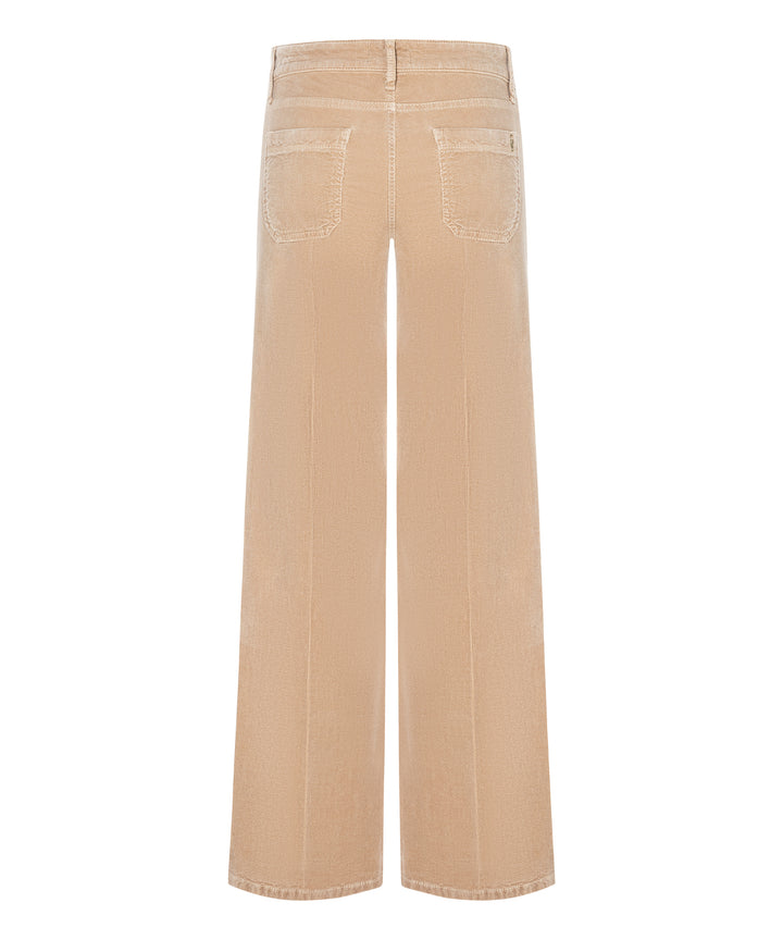 Cambio Pantalon Tess – Beige-75% katoen, 22% modal, 3% elastaan-DAMES BROEKEN-Beige