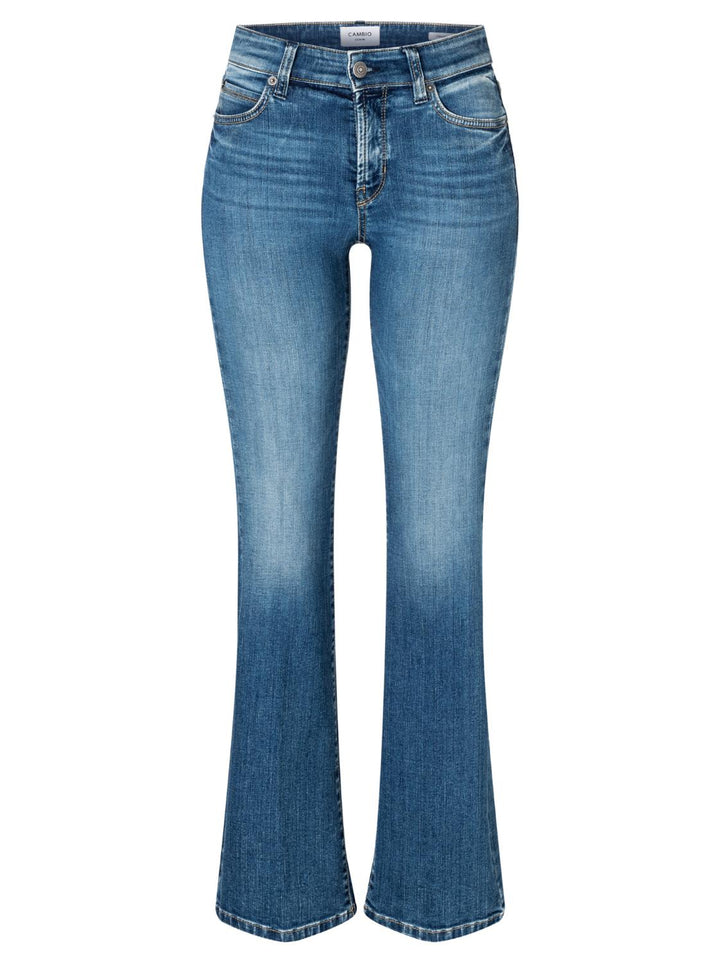 Cambio Paris Flared jeans-92% katoen, 6% elastomultiester, 2% elasthaan-DAMES BROEKEN-Blauw