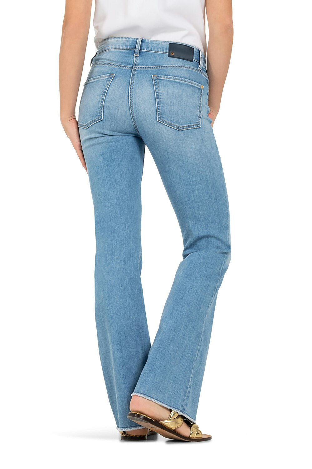 Cambio Paris flared jeans-94% Katoen, 4% Elastomultiester, 2% Elastaan.-DAMES BROEKEN-Blauw