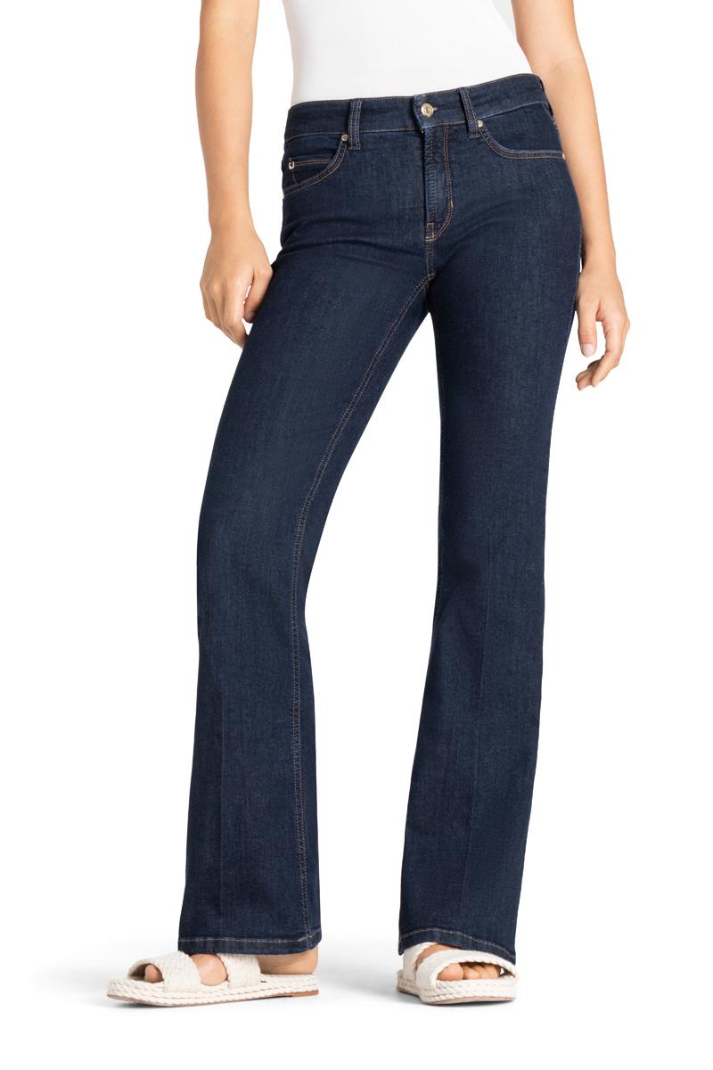 Cambio Paris Flared Jeans – Blauw-57% katoen, 37% modaal, 4% elasthaan, 2% elasthaan-DAMES BROEKEN-Blauw