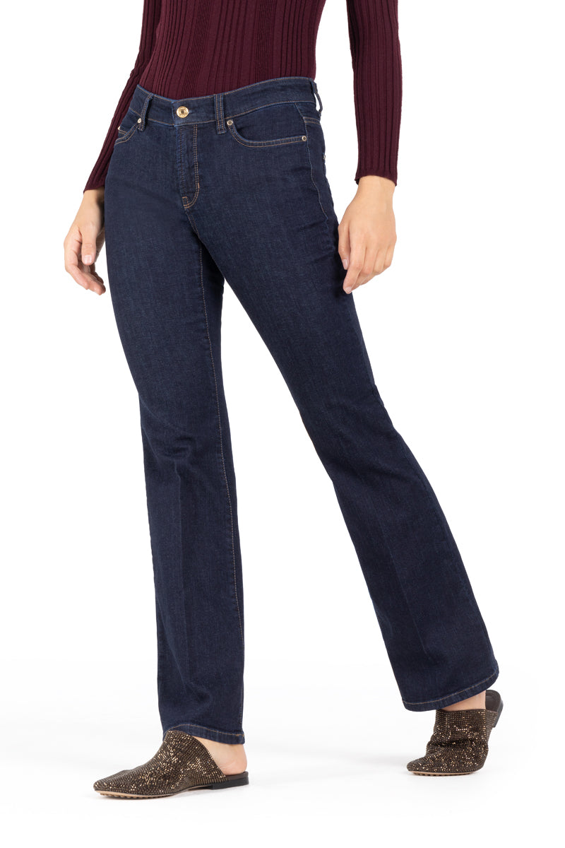 Cambio Paris flared jeans – Blauw-93% katoen, 5% polyester, 2% elastaan-DAMES BROEKEN-Blauw