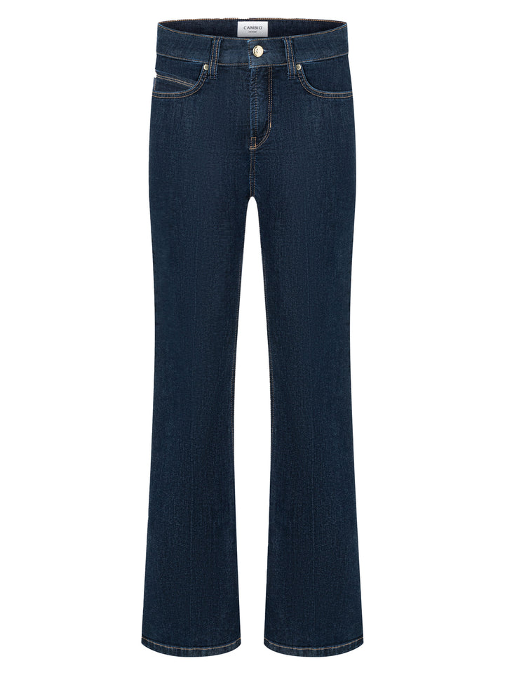 Cambio Paris flared jeans – Blauw-93% katoen, 5% polyester, 2% elastaan-DAMES BROEKEN-Blauw