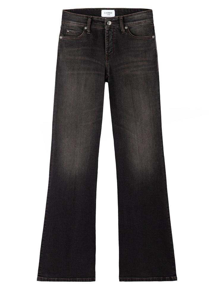 Cambio Paris Flared Jeans – Bruin-97% katoen, 3% elastaan-DAMES BROEKEN-Bruin