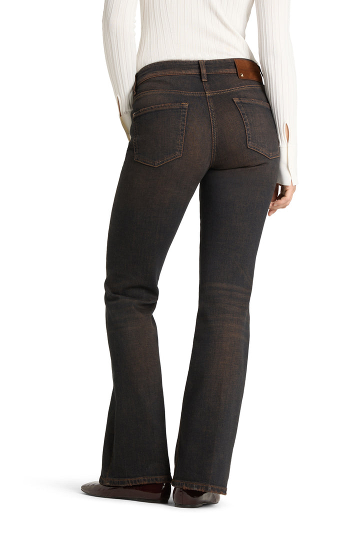 Cambio Paris Flared Jeans – Bruin-98% katoen, 2% elastaan-DAMES BROEKEN-Bruin