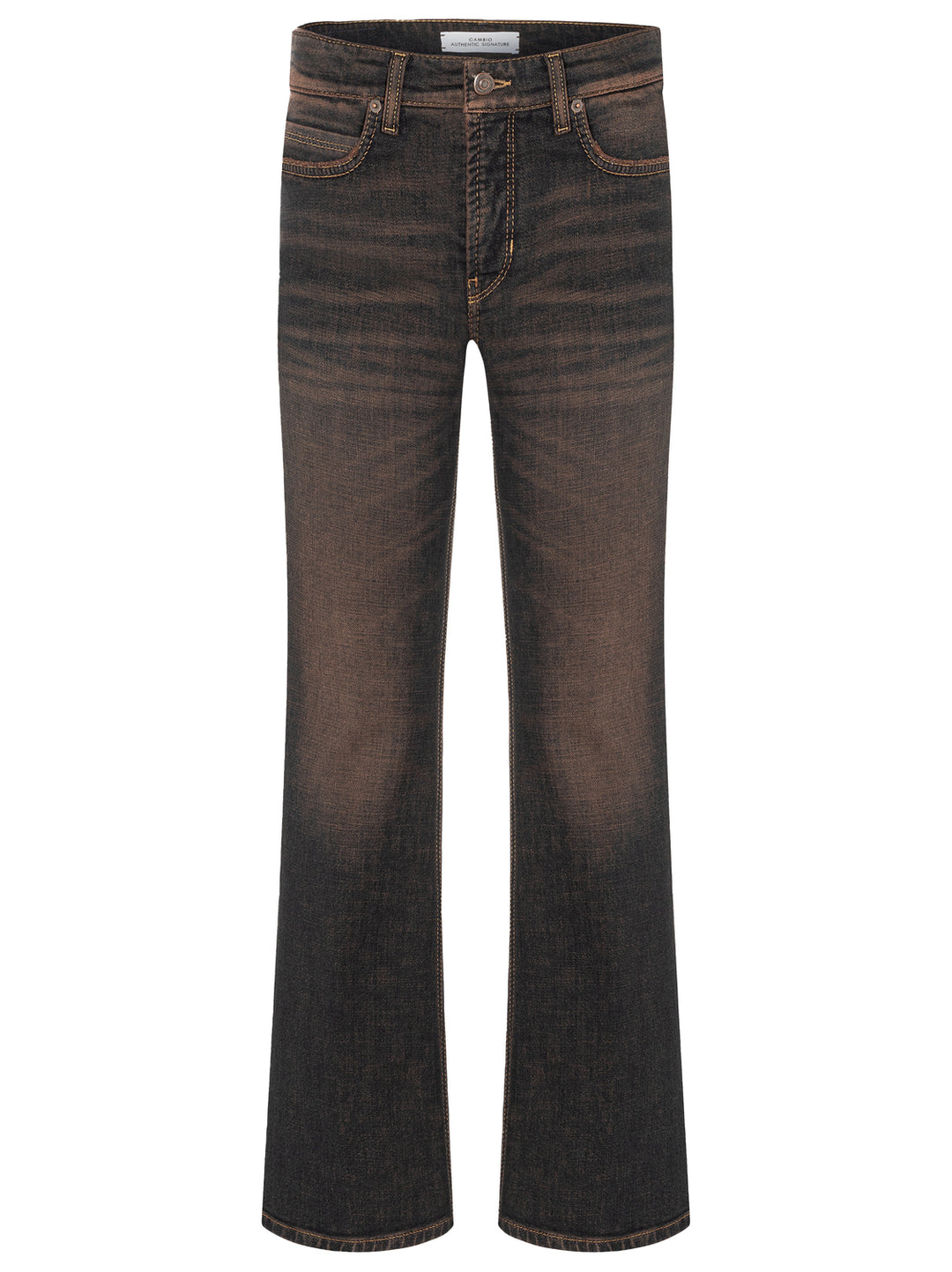 Cambio Paris Flared Jeans – Bruin-98% katoen, 2% elastaan-DAMES BROEKEN-Bruin