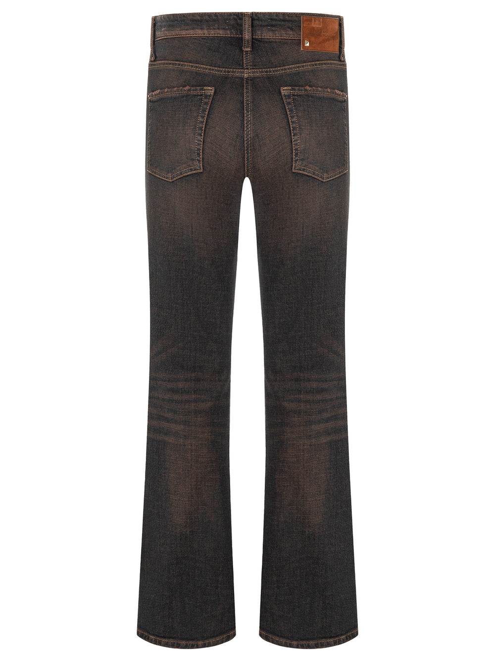 Cambio Paris Flared Jeans – Bruin-98% katoen, 2% elastaan-DAMES BROEKEN-Bruin