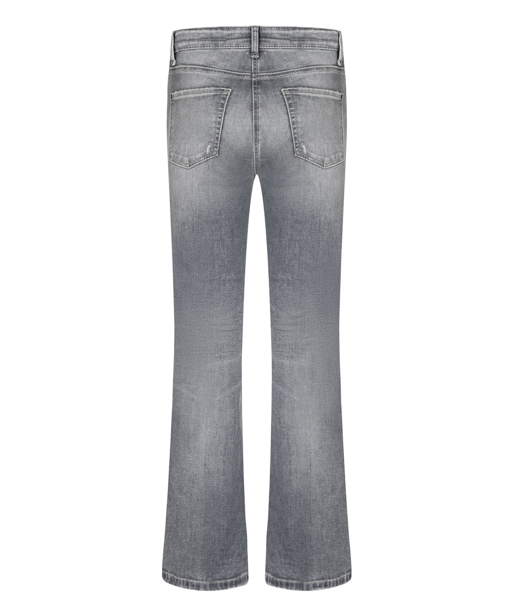 Cambio Paris Flared Jeans – Grijs-90% polyester, 8% polyamide, 2% elastaan-DAMES BROEKEN-Grijs