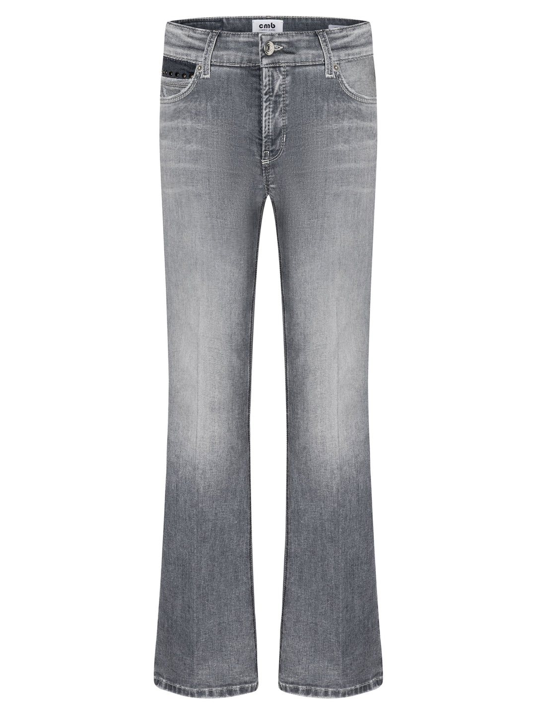 Cambio Paris Flared Jeans – Grijs-90% polyester, 8% polyamide, 2% elastaan-DAMES BROEKEN-Grijs