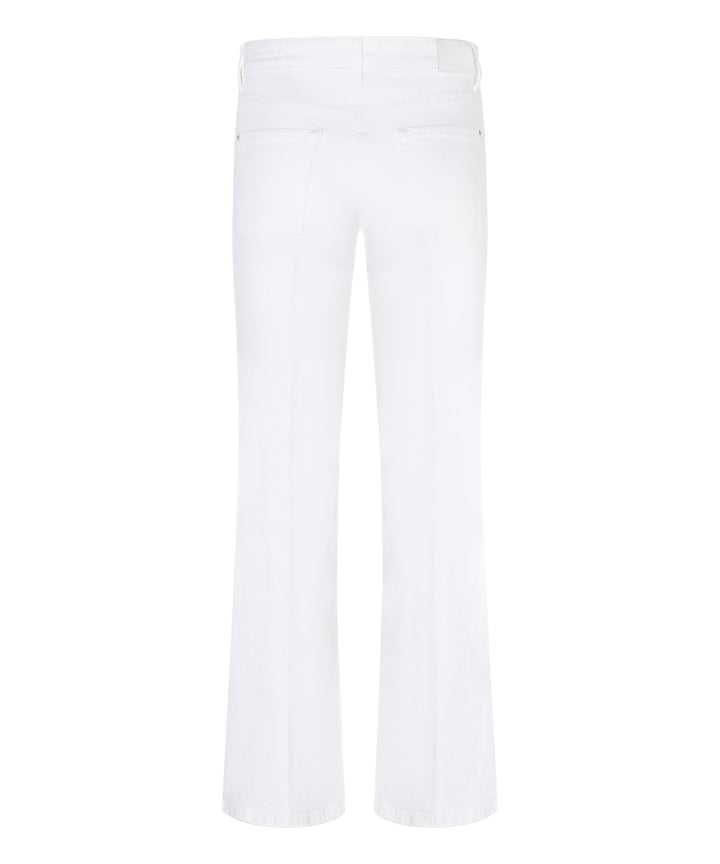 Cambio Paris Flared Jeans – Wit-92% katoen, 6% elastomultiester, 2% elastaan -DAMES BROEKEN-Wit
