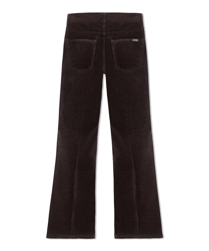 Cambio Paris Flared Pantalon – Bruin-72% katoen, 26% viscose, 2% elastaan-DAMES BROEKEN-Bruin
