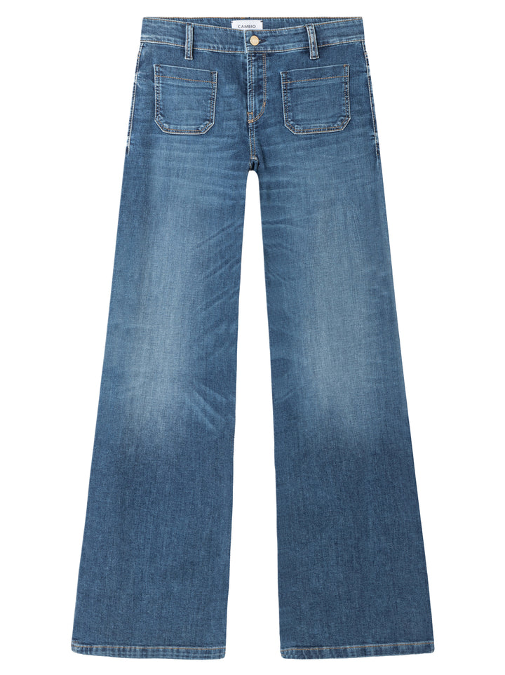 Cambio Parla jeans – Blauw-92% katoen, 6% elastisch polyamide, 2% elastaan-DAMES BROEKEN-Blauw