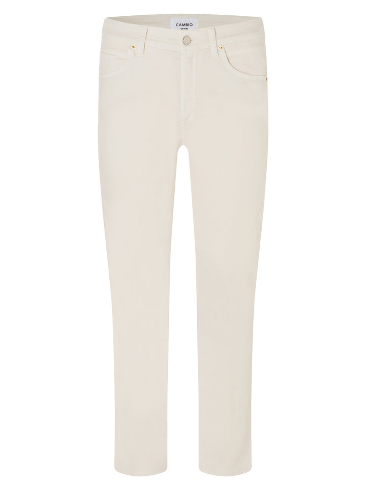 Cambio Piper cropped seam jeans-85% Katoen<br />11% Elastomultiester<br />4% Elastaan-DAMES BROEKEN-Room