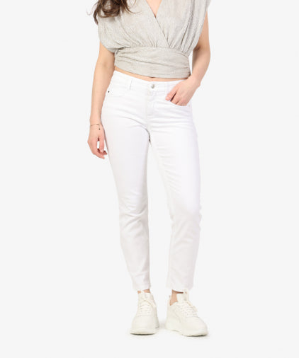 Cambio Piper jeans wit-89% Katoen, 9% Elastomultiester,2% Elasthan-DAMES BROEKEN-Wit